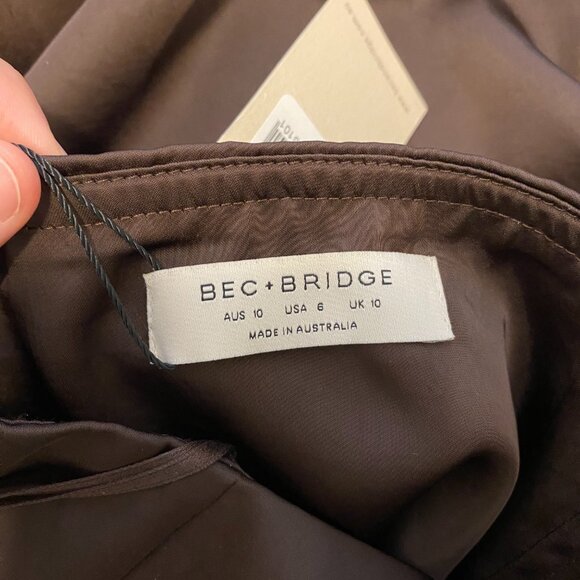Bec + Bridge Jones Strapless Midi Dress - Cocoa (US 6/AUS 10) - Picture 6 of 6